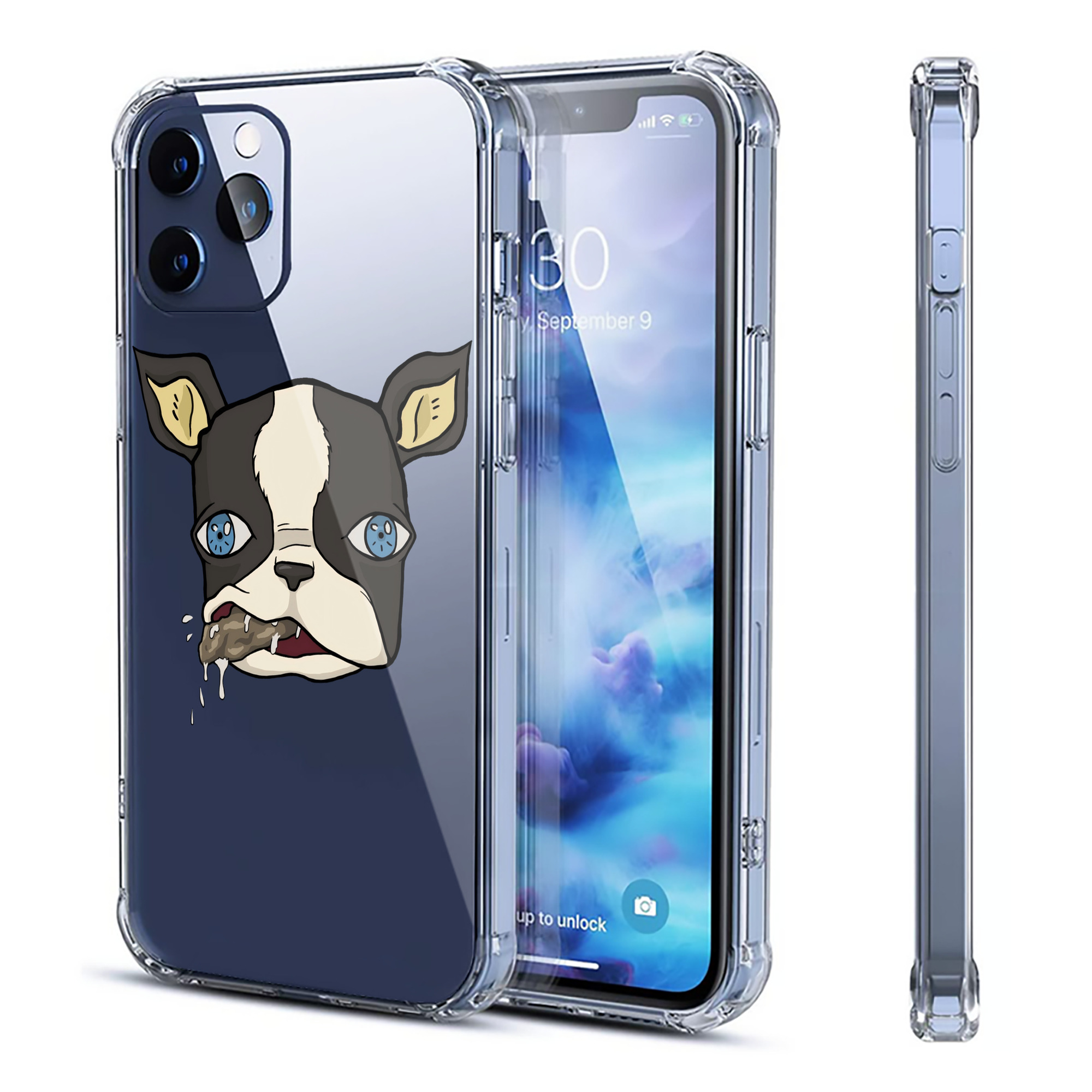 （画像用） ジョジョの奇妙な冒険 イギー JoJo's Bizarre Adventure Iggy 【iPhone 12シリーズ対応】透明スマホケース（クリアソフトケース）